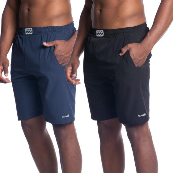 Imagem de Kit 2 Bermuda Shorts Masculino Tactel Elastano Refletivo