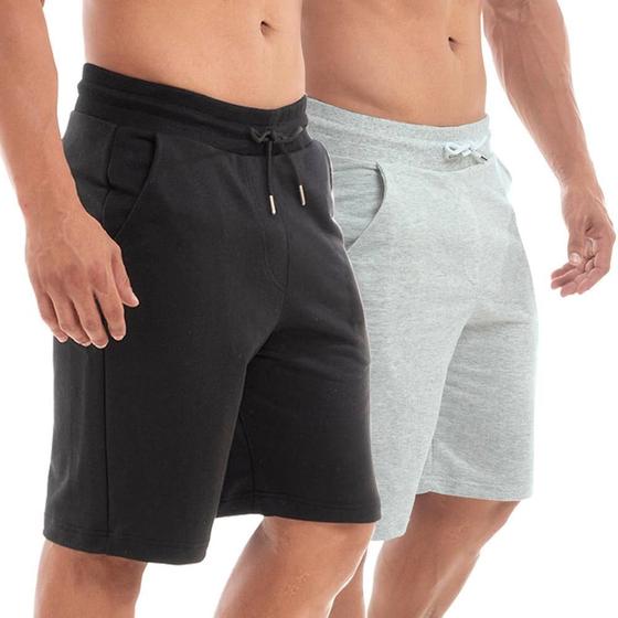 Kit Bermudas de Moletom Masculino Treino Academia Benellys