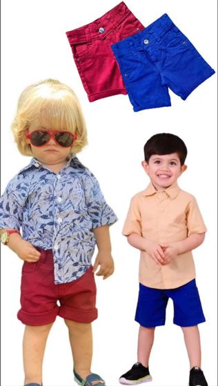 Imagem de Kit 2 Bermudas Infantil Menino