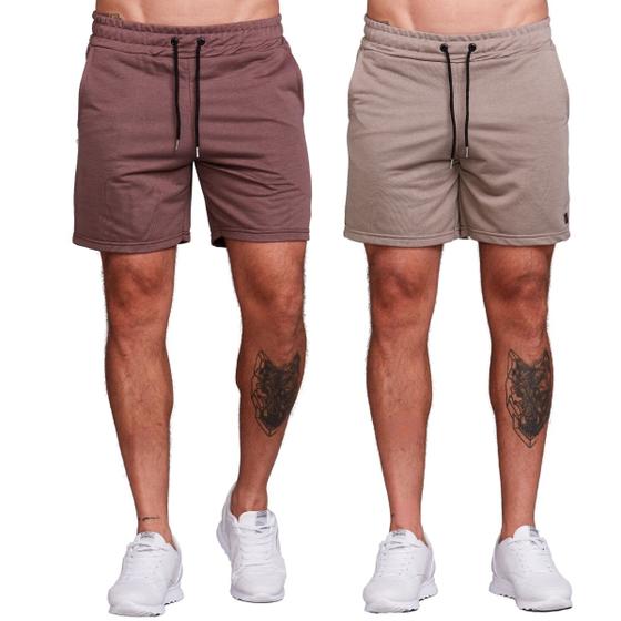 Imagem de KIT 2 Bermudas Short Masculina Moletinho Casual Adulto