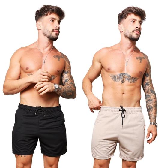 Imagem de KIT 2 Bermudas Short Masculina Moletinho Casual Adulto