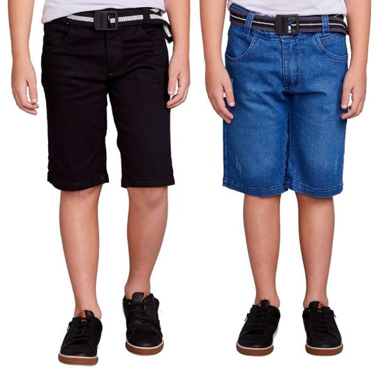 Imagem de Kit 2 Bermudas Shorts Infantil Menino