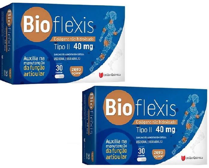 Imagem de Kit 2 BioFlexis Tipo II 40mg Com 30 Cápsulas - União Química