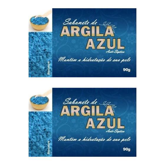 Imagem de Kit 2 Bionature - Sabonete de Argila Azul 90g