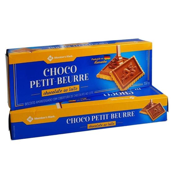 Imagem de Kit 2 Biscoito Cobertura Chocolate Aoleite Petit Beurre 150G