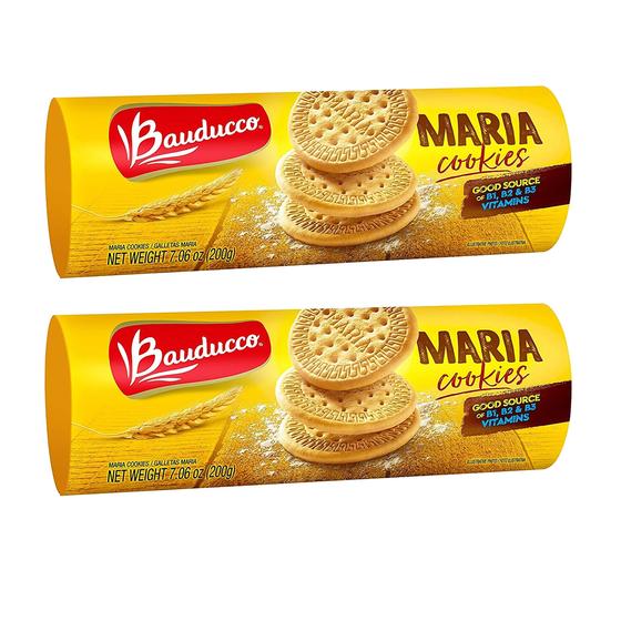 Imagem de Kit 2 Biscoito Maria Bauducco Pacote Bolacha 200g Fonte de vitaminas