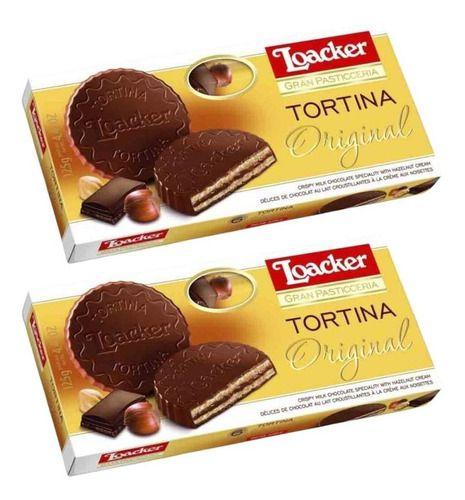 Imagem de Kit 2 Biscoitos Wafer Loacker Tortina Original Áustria 63g