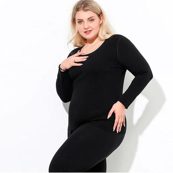 Imagem de Kit 2 blusa térmica peluciada Plus size