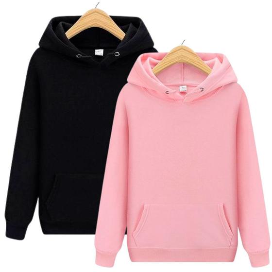 Kit 2 Blusas de Frio Feminina Moletom - Moreton - Moletom / Blusão ...