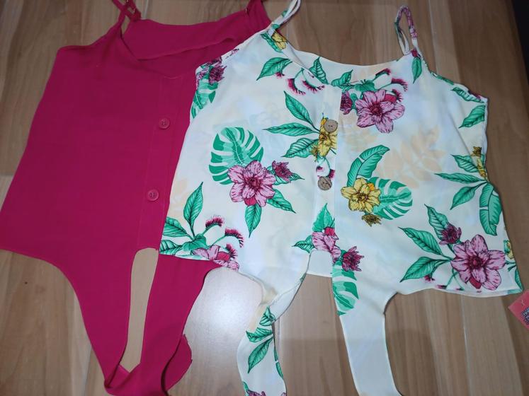 Imagem de Kit 2 blusas femininas com tecido 100 % viscose