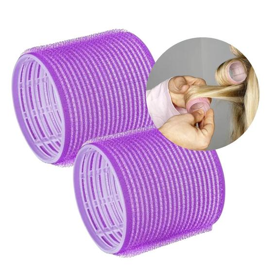 Imagem de Kit 2 Bobes Auto Aderente para Cabelo Secos Vertix Nº 5 44mm
