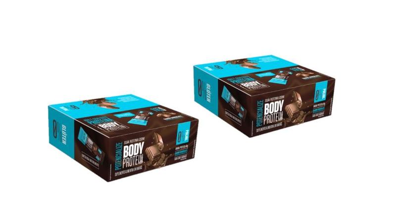 Imagem de Kit 2 Body Protein Chocolate 9 Barras 40g  Equaliv