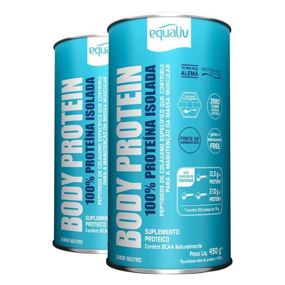 Imagem de Kit 2 Body Protein Equaliv 450g Neutro