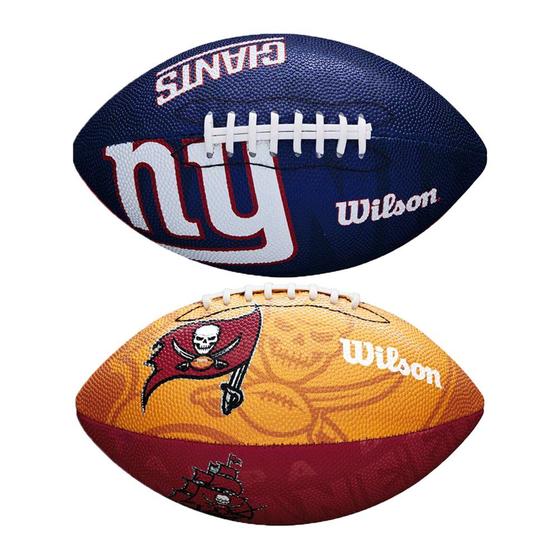 Imagem de Kit 2 Bolas de Futebol Americano Wilson NFL Team Logo Jr