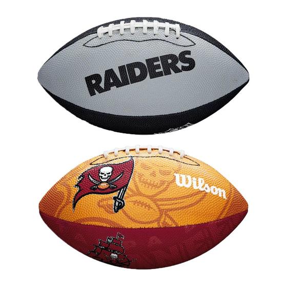 Imagem de Kit 2 Bolas de Futebol Americano Wilson NFL Team Logo Jr