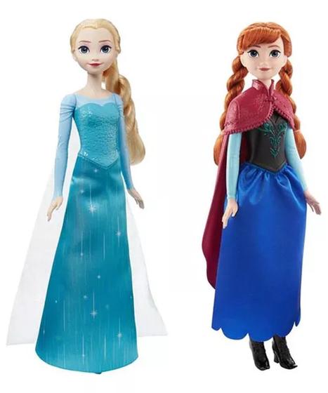 Imagem de Kit 2 Bonecas Frozen Elsa e Anna 30 Cm Mattel - HMJ41