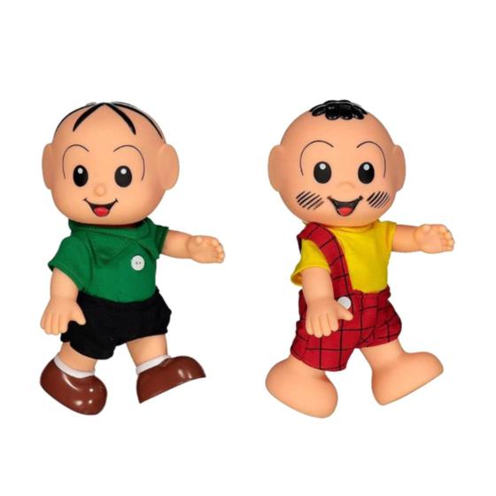 Imagem de Kit 2 Bonecas Turma Monica Vinil 23cm Infantil Criança Bebê