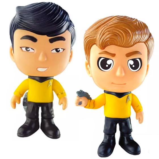 Imagem de Kit 2 Bonecos Star Trek Capitão Kirk e Sulu Jornada Estrelas