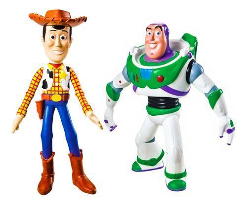 Imagem de Kit 2 Bonecos Wood E Buzz Toy Story Original Caixa Vinil