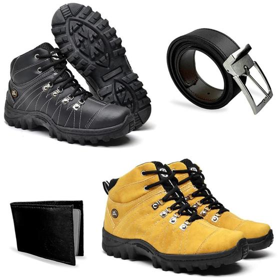 Imagem de Kit 2 Bota CatSkill Coturno Adventure Masculino + Carteira + Cinto