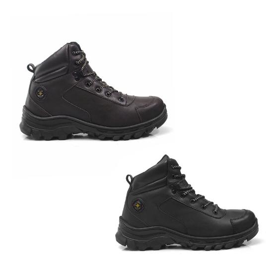 Imagem de Kit 2 Bota Masculina Trakking Lavini Coturno Estilo Adventure Confortavel Leve