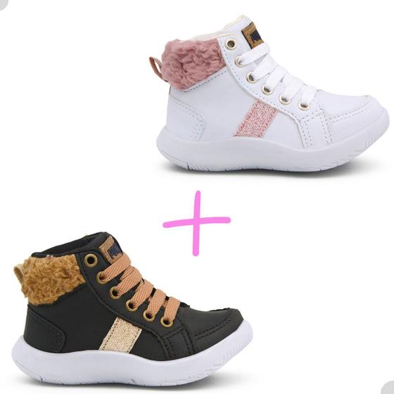 Imagem de Kit 2 Botas Infantil Feminina Pockey Kids