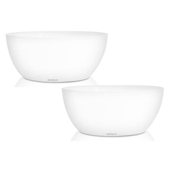 Imagem de Kit 2 Bowls 700Ml Branco - Polipropileno