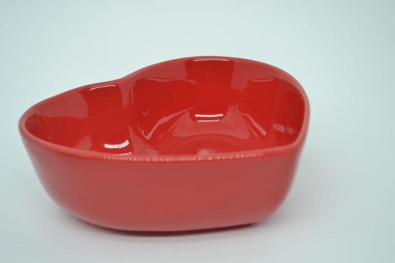 Imagem de Kit 2 Bowls Coração Vermelho de Cerâmica 500ml