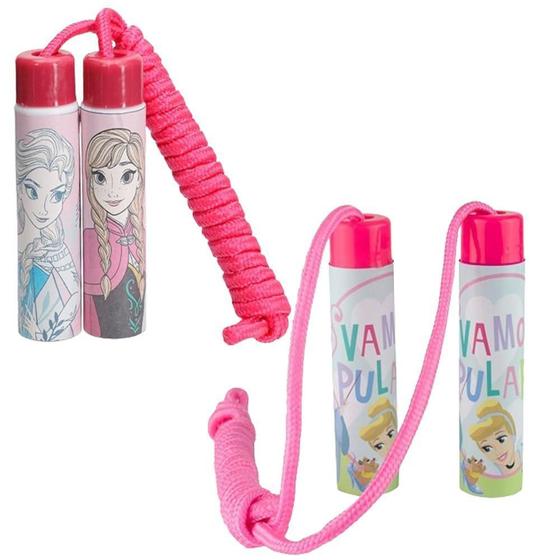 Imagem de Kit 2 Brinquedo Infantil Pula Corda Disney Princesas Frozen