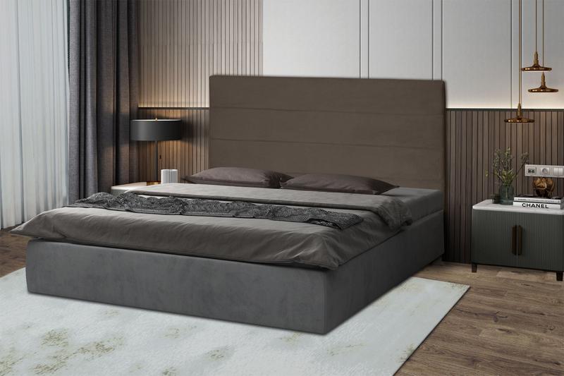 Imagem de Kit 2 Cabeceiras Helena 193Cm Para Cama Box King Suede Cappuccino