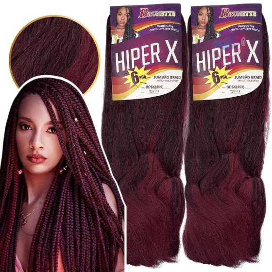 Imagem de Kit 2 Cabelo Jumbo Tranças Hiper X Jumbão Box Braid