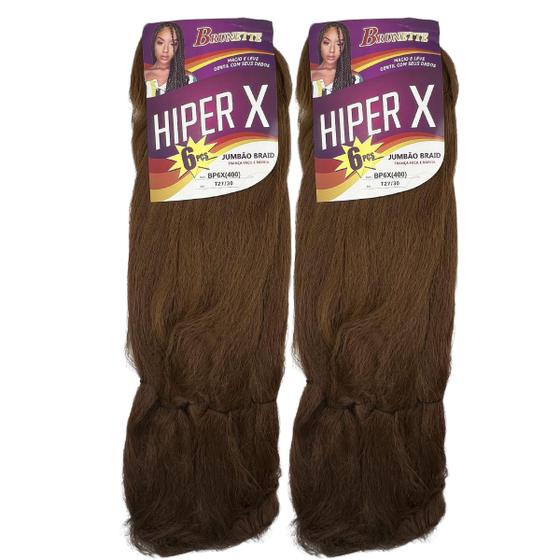 Imagem de Kit 2 Cabelo Jumbo Tranças Hiper X Jumbão Box Braid