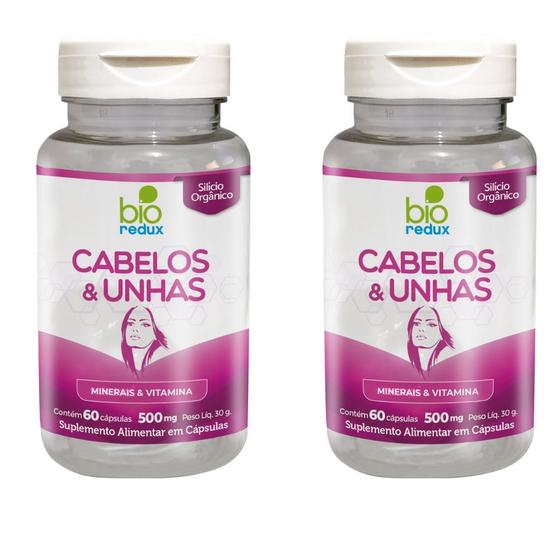 Imagem de Kit 2 Cabelos e Unhas Bio Redux 60 Cápsulas 500mg