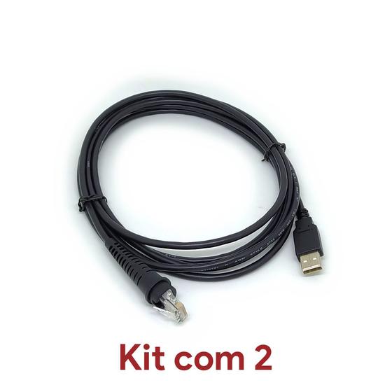 Imagem de Kit 2 Cabo Usb Leitor Honeywell Eclipse Ms5145 / Ms9520 / Ms3780