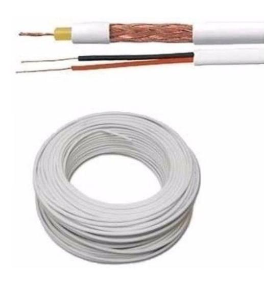 Imagem de Kit 2 Cabos Coaxial para CFTV 4mm 80% - Rolo 100m cada