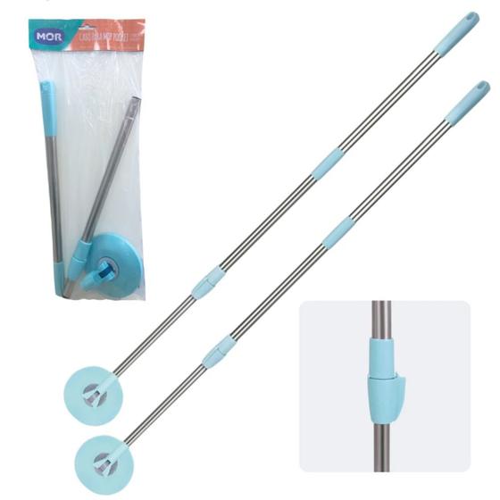 Imagem de Kit 2 Cabos Extensores Giratorios Reposicao para Mop Pocket Limpeza Pratica Mor para Balde 8 Lts ( Nao Incluso )