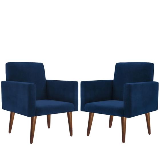 Kit 2 cadeira poltrona decorativa nina casa confortável recepção escritório luxo porto arapongas Menor preço em Kit 2 cadeira poltrona decorativa nina casa confortável recepção escritório luxo porto arapongas