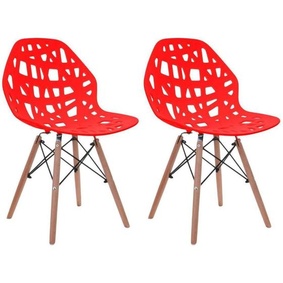 Imagem de Kit 2 Cadeiras Akron Eames Vermelha