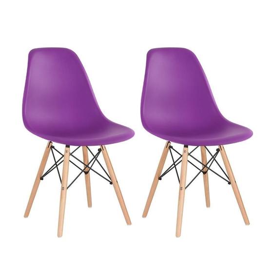 Imagem de Kit 2 Cadeiras Charles Eames Eiffel Dsw Clara Roxo