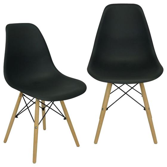 Imagem de Kit 2 Cadeiras Charles Eames Eiffel Wood Design