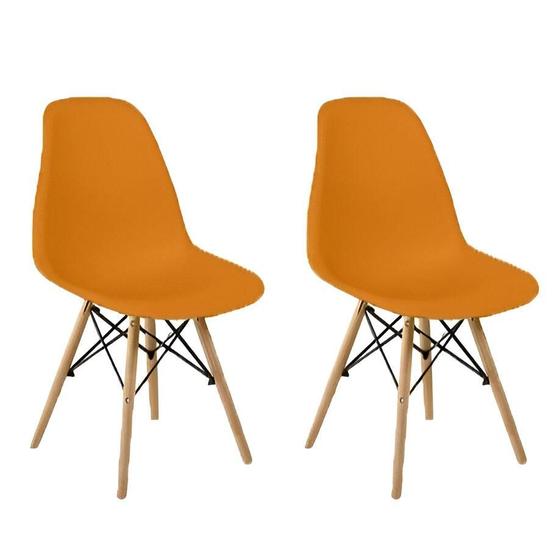 Imagem de Kit 2 Cadeiras Charles Eames Wood Design Eiffel Coloridas