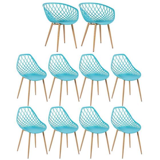 Imagem de Kit - 2 cadeiras Clarice Nest com braços + 8 cadeiras Cleo