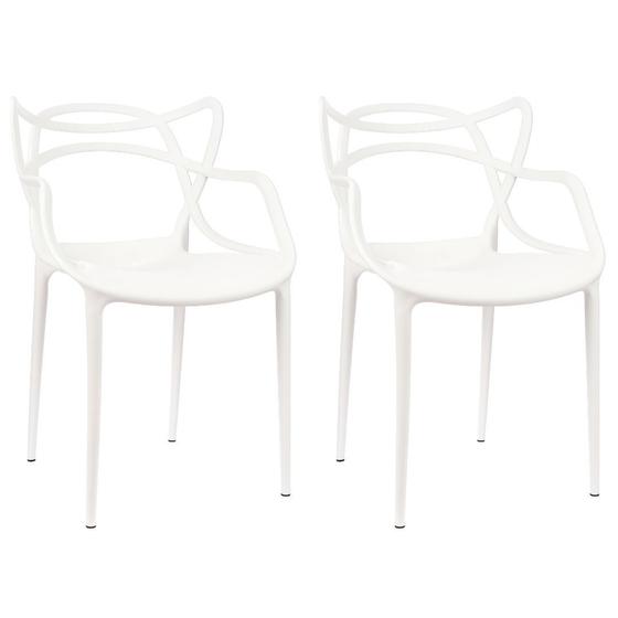 Imagem de Kit 2 Cadeiras de Jantar Allegra  Branco Sala Cozinha Jantar