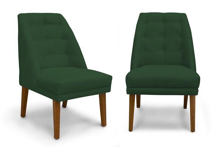 Imagem de Kit 2 Cadeiras De Jantar Paris Suede Verde - Meular Decor