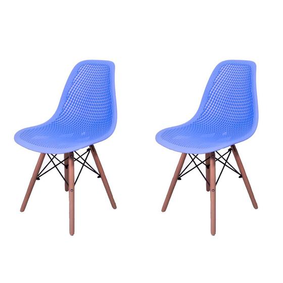 Imagem de Kit 2 Cadeiras Design Charles Eames Eiffel Colmeia 130PPF