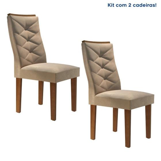Imagem de Kit 2 Cadeiras Estofadas Germany Espresso Móveis