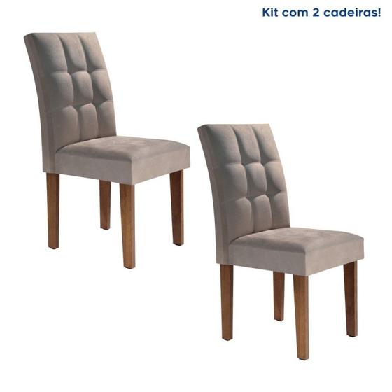Imagem de Kit 2 Cadeiras Estofadas Hobby Espresso Móveis