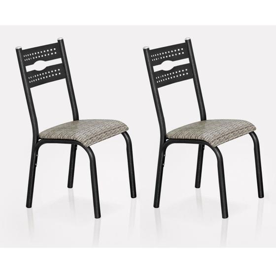 Imagem de Kit 2 Cadeiras material sintético Clássica Luna Ciplafe