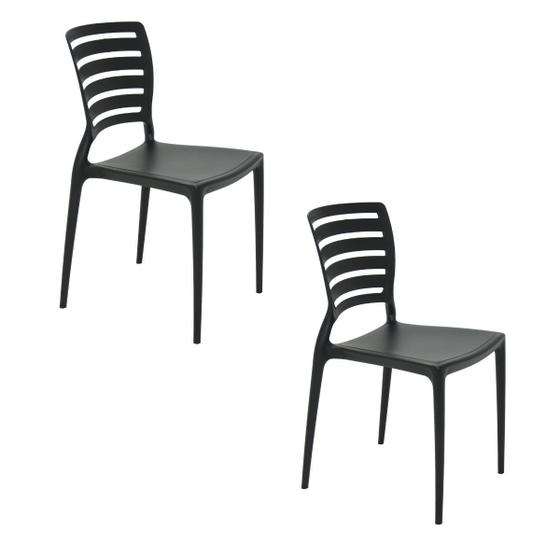 Imagem de Kit 2 Cadeiras Plástica Monobloco Sofia Sem Braço Tramontina
