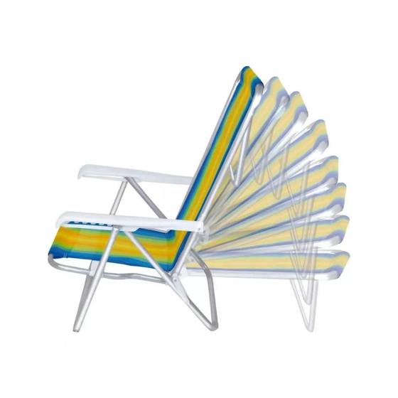 Imagem de Kit 2 Cadeiras Reclinável Alumínio 8 Posições - Mor